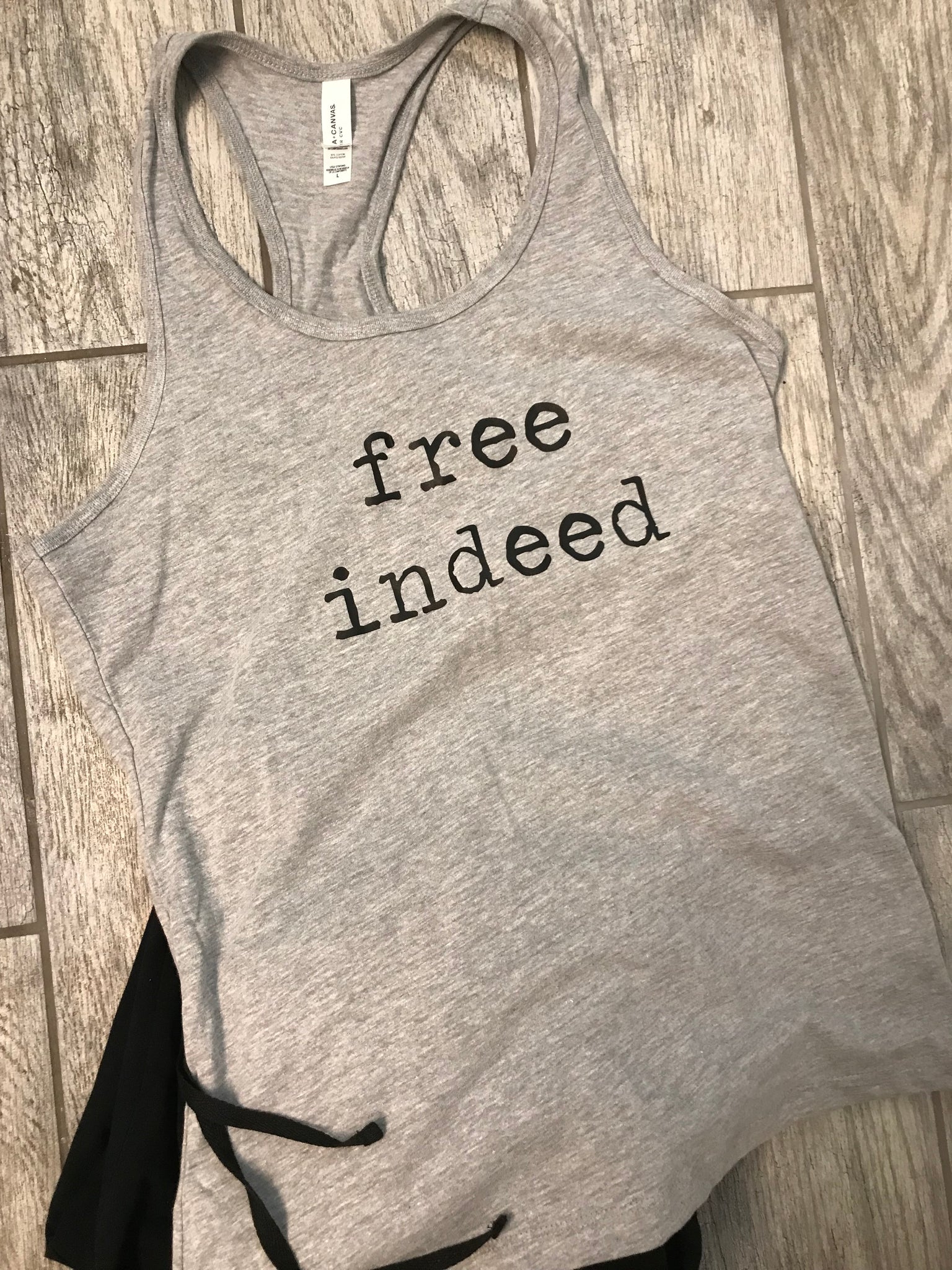 "free indeed" Athletic Heather Racerback Women's Tank