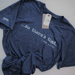 ...so there's that. Short Sleeve Tee Shirt, Crew Neck, Heather Midnight Navy